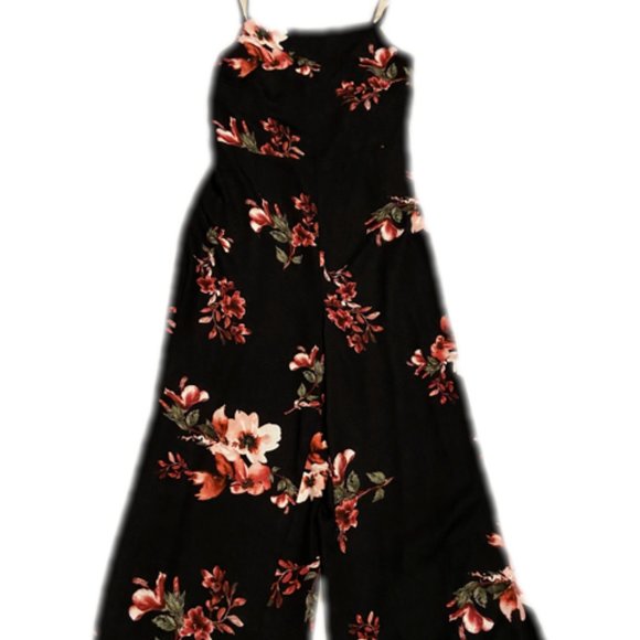 Black floral jumpsuit - Picture 1 of 2